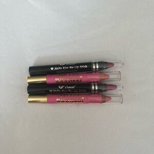 Lot of 4 - XOXO Kiss Me Lipstick - Pink and Purple Hues
